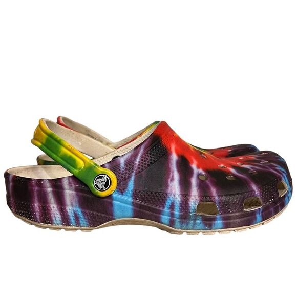Tye-Dye CROCS Mens Sz 11 - Picture 1 of 16